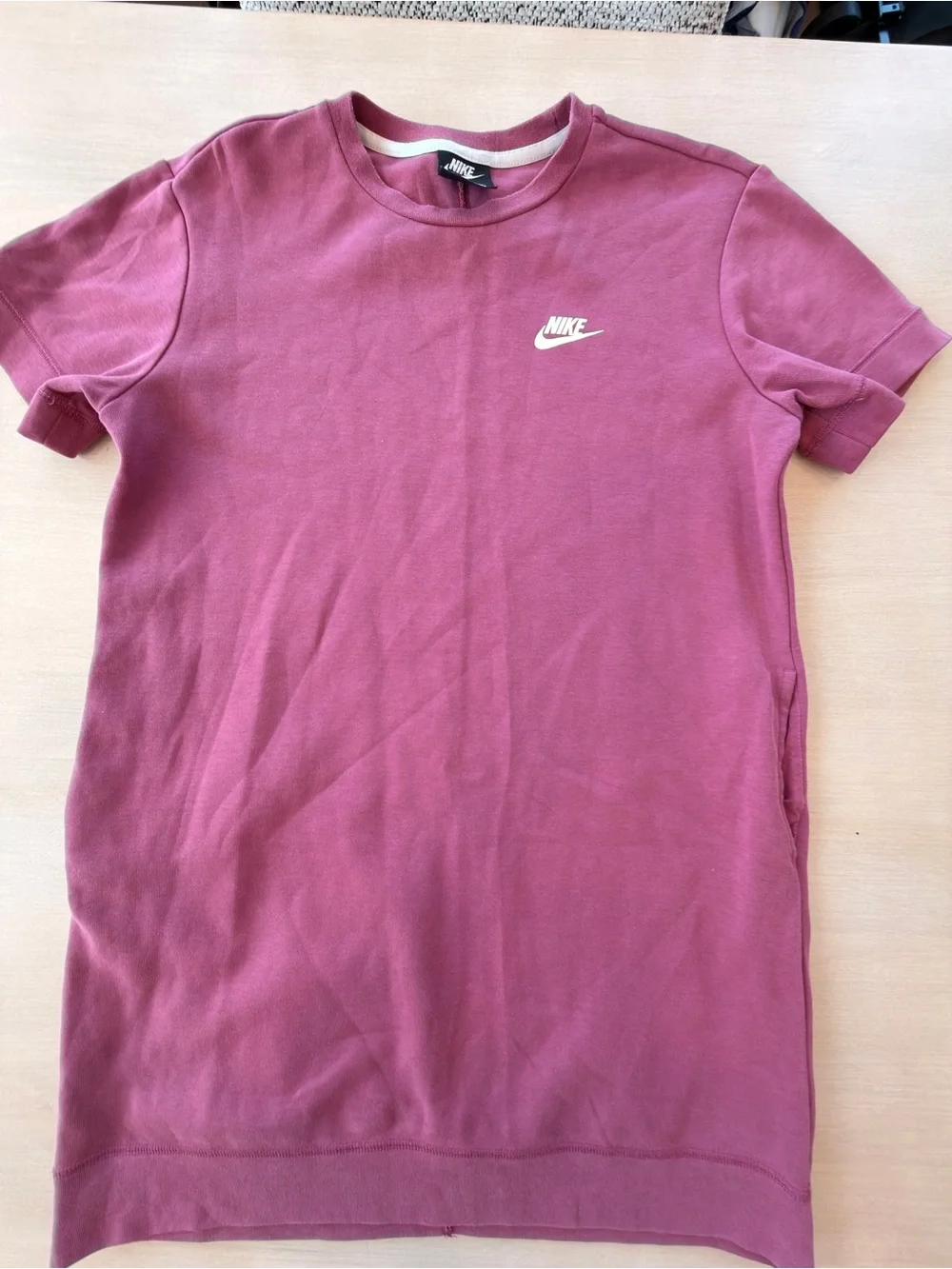 Nike Women’s Short-Sleeve Crew in Dusty Mauve - Medium